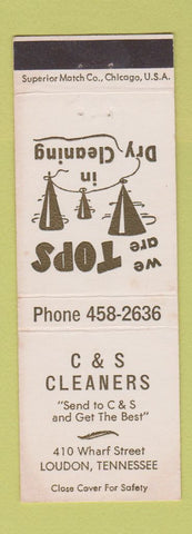 Matchbook Cover - C&S Cleaners Loudon TN