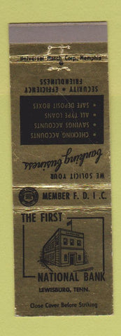 Matchbook Cover - First National Bank Lewisburg TN