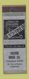 Matchbook Cover - Foster Drug Nashville TN ADVANCE
