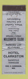 Matchbook Cover - Hotel Clarkston Nashville TN WEAR
