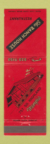 Matchbook Cover - The Ranch House Restaurant Memphis TN