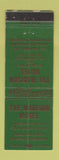 Matchbook Cover - Madison Motel Madison TN WEAR GREEN