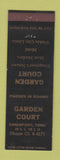 Matchbook Cover - Garden Court Motel Kingsport TN