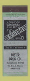 Matchbook Cover - Foster Drug Nashville TN ADVANCE