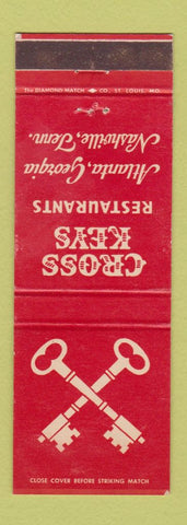 Matchbook Cover - Cross Keys Restaurant Atlanta GA Nashville TN