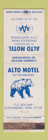 Matchbook Cover - Alto Motel Gatlinburg TN WEAR