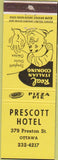 Matchbook Cover - Prescott Hotel Ottawa