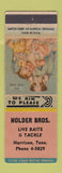 Matchbook Cover - Holder Bros Fishing Bait Tackle Harrison TN WEAR