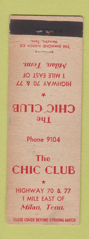Matchbook Cover - Chic Club Milan TN WORN