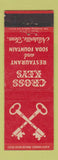 Matchbook Cover - Cross Keys Restaurant Atlanta GA Nashville TN