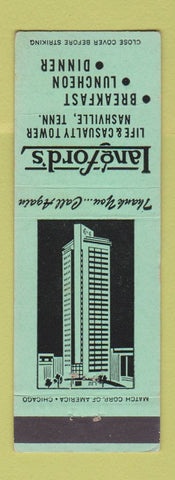 Matchbook Cover - Langford's Restaurant Nashville TN