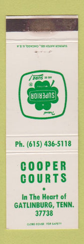 Matchbook Cover - Cooper Courts Motel Gatlinburg TN WEAR