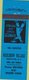 Matchbook Cover - Rickshaw Village Osoyoos BC Chinese food