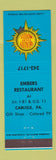 Matchbook Cover - Embers Restaurant Motel Carisle PA Quality Courts