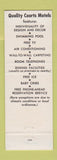 Matchbook Cover - Embers Restaurant Motel Carisle PA Quality Courts