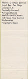 Matchbook Cover - Uptown Motel Estevan SK