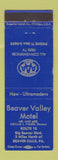 Matchbook Cover - Beaver Valley Motel Beaver Falls PA BLUE
