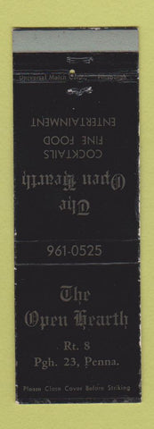 Matchbook Cover - The Open Hearth Pittsburgh PA WEAR
