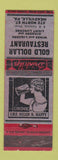 Matchbook Cover - Gold Dollar Restaurant Meadville PA girlie