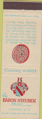 Matchbook Cover - Baron Steuben Hotel Corning NY
