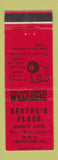 Matchbook Cover - Bertha's Place Harrity Hotel Lehighton PA