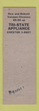 Matchbook Cover - Tri State Appliance Chester PA
