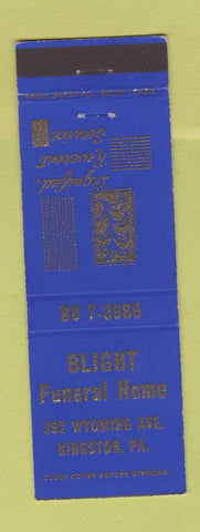 Matchbook Cover - Blight Funeral Home Kingston PA
