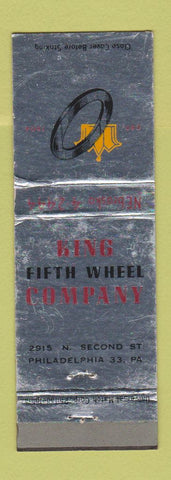 Matchbook Cover - King Fifth Wheel Philadelphia PA WORN