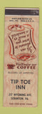 Matchbook Cover - Tip Toe Inn Scranton PA