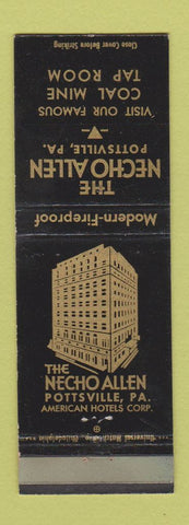 Matchbook Cover - The Necho Allen Hotel Pottsville PA
