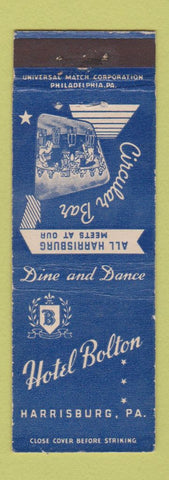 Matchbook Cover - Hotel Bolton Harrisburg PA