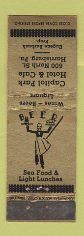 Matchbook Cover - Capitol Park Hotel Cafe Harrisburg PA