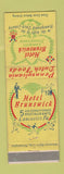 Matchbook Cover - Hotel Brunswick Lancaster PA