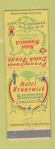 Matchbook Cover - Hotel Brunswick Lancaster PA