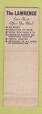 Matchbook Cover - The Lawrence Erie PA Hotel