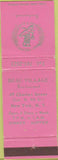 Matchbook Cover - Beau Village Restaurant New York City