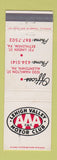Matchbook Cover - Lehigh Valley AAA Motor Club Bethlehem Allentown PA