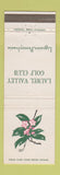 Matchbook Cover - Laurel Valley Golf Club Ligonier PA