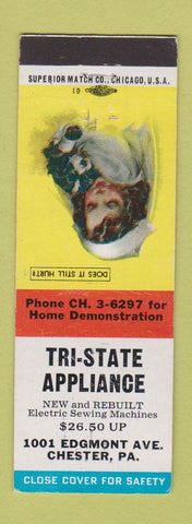 Matchbook Cover - Tri State Appliance Chester PA