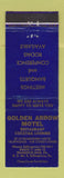 Matchbook Cover - Golden Arrow Motel  Shamokin Dam PA BLUE