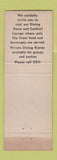 Matchbook Cover - Colonial Hotel York PA