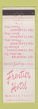 Matchbook Cover - Frontier Hotel McAllen TX WORN