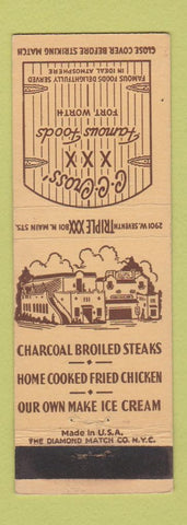 Matchbook Cover - CC Cross Foods Worth Worth TX