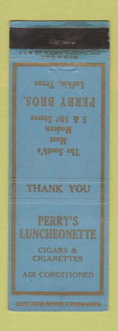 Matchbook Cover - Perry's Lunch Restaurant Lufkin TX WEAR