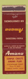 Matchbook Cover - Amana Air Conditioning Corpus Christi TX WEAR
