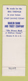 Matchbook Cover - Hamlin Bank and Trust Smethport PA WEAR