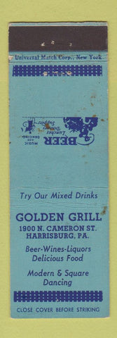 Matchbook Cover - Golden Grill Harrisburg PA WEAR