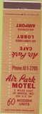 Matchbook Cover - Air Park Motel Mexico MO
