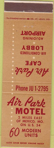 Matchbook Cover - Air Park Motel Mexico MO