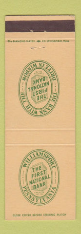 Matchbook Cover - First National Bank Williamsport PA